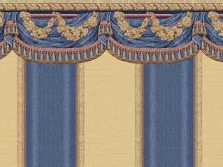 Dollhouse Miniature Wallpaper Tara, Blue